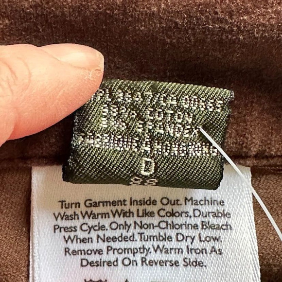 Eddie Bauer Womens Velour Pants Straight Leg Velvet Size 14 Tall Brown Stretch - Picture 7 of 10